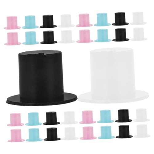 UPKOCH 120st Mini-hutdekoration Mini-weihnachtsmütze Mini-hüte Zylinder Geburtstagshut Kleine Weihnachtsmütze Kleine Hüte Miniatur-weihnachtsmützen Mini-Sombrero Plastik Wiederverwendbar von UPKOCH