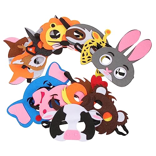 UPKOCH Tiermasken-set Aus Filz 12-teilige Cosplay-masken Für Kinder Perfekt Für Halloween Geburtstagsparty von UPKOCH