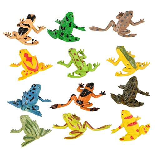 UPKOCH 12st Frosch-Modell Outdoor-spielset Springendes Froschspielzeug Kleines Frösche-Modell Kidcraft-spielset Mini-Frosch-Spielzeug Plastikmodelle Mini-Spielzeug Tier Miniatur Kind PVC von UPKOCH
