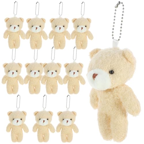 UPKOCH Niedliche Bärenpuppen Set 12 Stück Ausgestopfte Bären Spielzeug Für Schlüsselanhänger Huggable Soft Bear Ornamente Für von UPKOCH