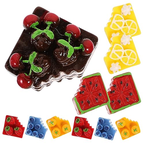 UPKOCH 12St Mikrolandschaftsdekoration Spielzeugnahrung Kuchen Minifiguren Mini-Dinge House Decoration puppenhauszubehör dekorative gefälschte Nahrungsstütze Mini-Hausverzierung Harz von UPKOCH