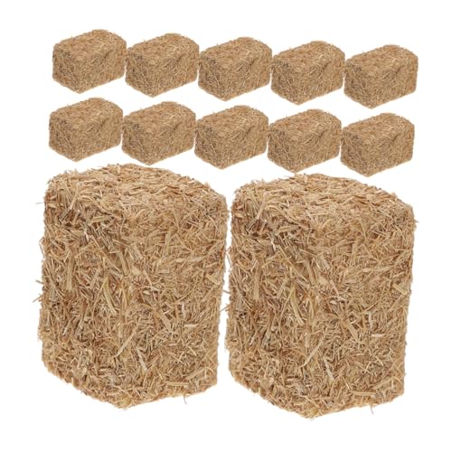 UPKOCH 12St Mini-Heuhaufen-Modell hohzeitdeko holzmodelle holzspielsachen zierleisten Holz falsches Heu Miniatur Mini-Gartenlandschaftsdekoration kleine Ballendekoration für den Tisch von UPKOCH