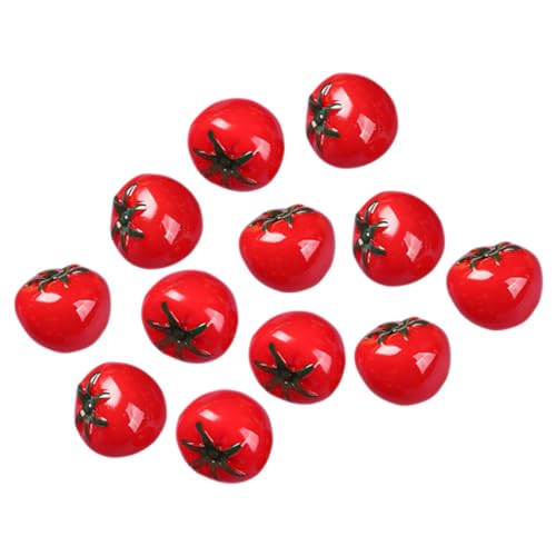 UPKOCH 12St Nachahmung Tomate gefälschte Kirschtomaten Simulation Tomate deko Modelle Mini-Fruchtmodell Fruchtmodell Prop Puppenhaus falsches Obst handgefertigte Materialien schmücken rot von UPKOCH