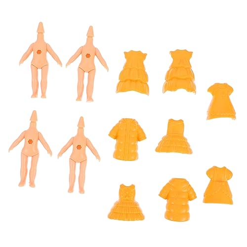 UPKOCH 12St Puppenkörper Reisepuppe Puppenträger für kinderspielzeug Set игрушки для девочек Puppenzubehör selber Machen Körperzubehör für Puppen Plastik Orange von UPKOCH
