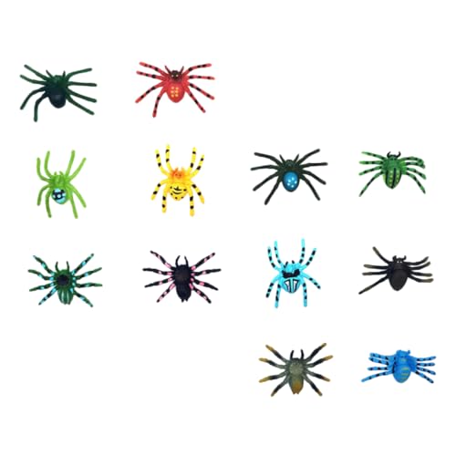 UPKOCH 12St Spinne Tricky Toy Halloween Halloween Toys Spinnenimitation Spinnenfiguren Mini- Halloween-Außendekoration Festival-Szene- gefälschte Spinnen Plastik von UPKOCH