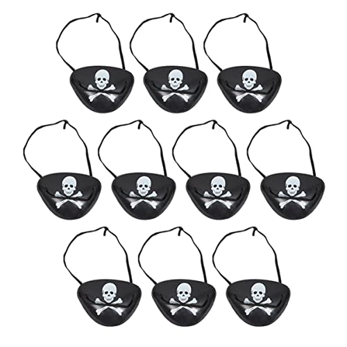 UPKOCH 12Stücke Piraten Augenmasken für Halloween Cosplay Augenklappen für Erwachsene Lustige Verkleidung für Partys und Maskeraden Elastisch und Bequem für Kostüme von UPKOCH