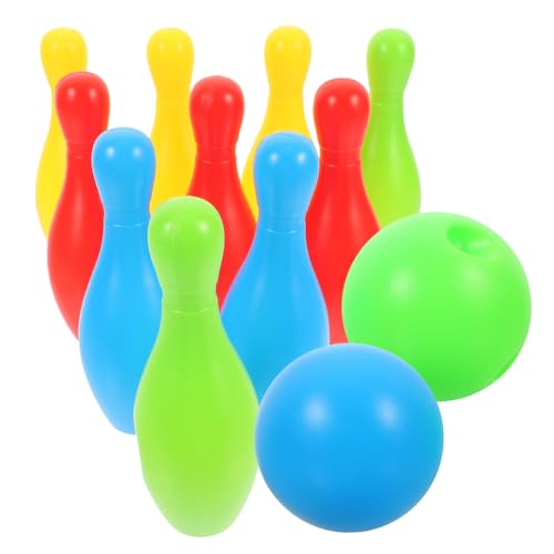 UPKOCH 12Stücke Teiliges Bowling Set für Interaktive Eltern Junge Mädchen Spiele und Bälle Fördert und Koordinationsfähigkeiten Sicheres Umweltfreundliches Material von UPKOCH