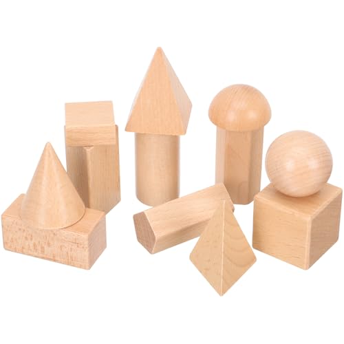 UPKOCH 12 StüCk Holz Geometrische KöRper Lernspielzeug FüR Kinder - 3D Formen Erkennen Und Mathematik Lernen - Ideal FüR Grundschule UPKOCH 12 StüCk Holz Geometrische KöRper Lernspielzeug FüR Kinder - 3D Formen Erkennen Und Mathematik Lernen - Ideal FüR Grundschule von UPKOCH