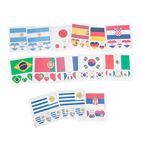 UPKOCH 13 Sets Flaggenaufkleber Gesicht Aufkleber Dekore Flagge Druck Aufkleber Flagge Aufkleber Flagge Aufkleber Dekore DIY Gesicht Aufkleber Aufkleber von UPKOCH