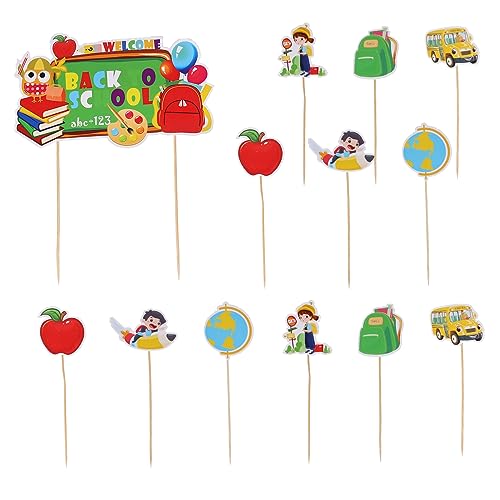 UPKOCH 13Stücke Kuchen Topper Für Rückkehr Zur Schule Kleine Cupcake Dekorationen Und Große Torten Dekoration Für Schulfeiern UPKOCH 13Stücke Kuchen Topper Für Rückkehr Zur Schule Kleine Cupcake Dekorationen Und Große Torten Dekoration Für Schulfeiern von UPKOCH