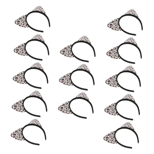 UPKOCH 14 Stück Teiliges Leopard Katzenohren Haarband Leichtes Stirnband mit Weichem Oberflächenfinish für Erwachsene für Kostüm und Partydekorationen Wie Karneval Fasching Halloween von UPKOCH