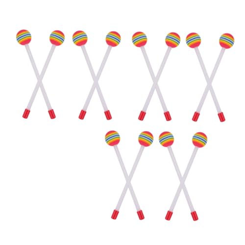 UPKOCH 14 Teiliges Kinderschlaginstrument Kleinkindspielzeug Handinstrumente Handschlaginstrumente Montessori Musikspielzeug Farbige Trommelstöcke Kunststoffschlägel Für Eva von UPKOCH