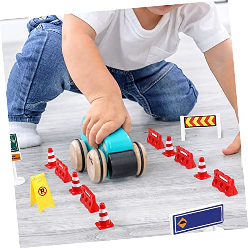 UPKOCH 144 STK Straßenschild Barrikade Spielzeug Minispielzeug für Kinder Straßensperrenspielzeug Kinderspielzeug Spielzeuge Embleme Kinder Lernen Spielzeug im Alter von 3-5 Jahren Puzzle von UPKOCH
