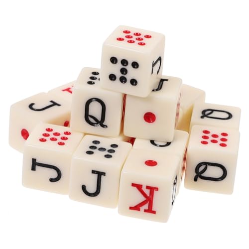 UPKOCH 15 Stück Poker Würfel sechs Alphabet lustig Jumbo Lügner Pokerwürfel Würfel-Party-Requisiten Trickwürfel große Würfel Leere würfel beschreibe Requisiten für Würfelspiele Acryl von UPKOCH