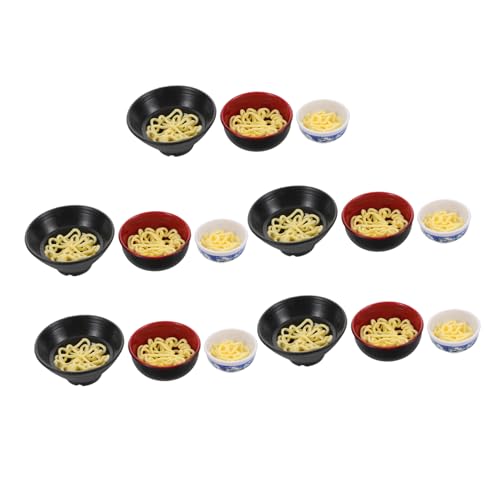 UPKOCH 15 Stück Ramen Schüssel Essen Instant Nudel Schüssel Nudel Schüssel Puppenhaus Geschirr Mini Simulationsspielzeug Ramen Schüssel Süße Nudel Schüssel Süße Miniatur von UPKOCH