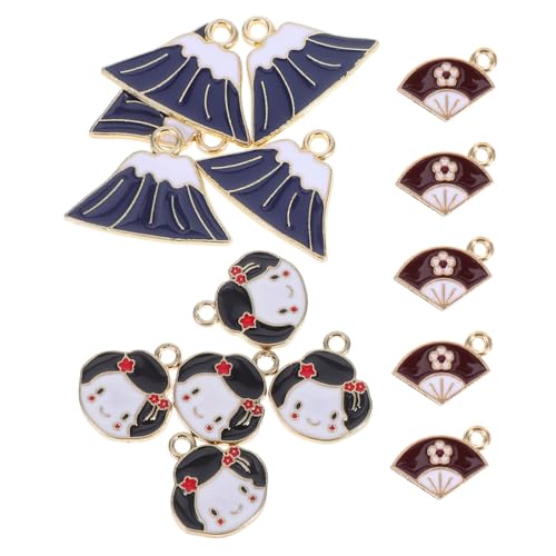 UPKOCH 15 Stück Schmuck Halskette Ohrringe Armbänder Ohrring Charms Anhänger Hochzeit Dekorationen Fans Schlüsselanhänger Zubehör Charms Armband Charms Anhänger Basteln Legierung von UPKOCH