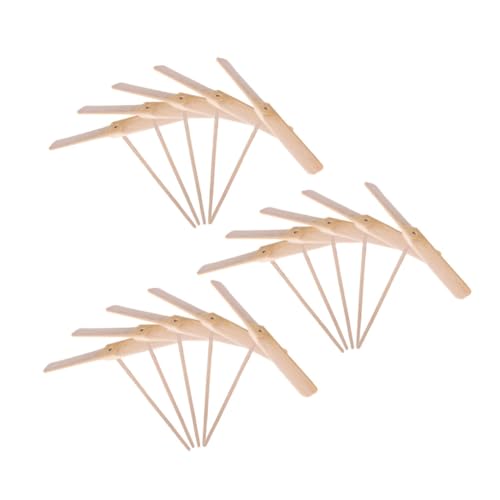 UPKOCH 15 Stück Teiliges Holz Drachenflieger Interaktive Handreibespielzeuge für Outdoor Aktivitäten und Partys Fördert Bewegung und Koordination von UPKOCH