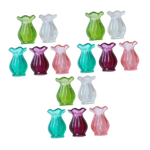 UPKOCH 15 Stück Teiliges Miniatur-blumenvase Filigrane Mini-pflanzgefäße für Puppenhaus Dekoration Kleine Tischdeko Handgefertigte Miniaturmöbel Vielseitig für DIY und Mikro-landschaften von UPKOCH