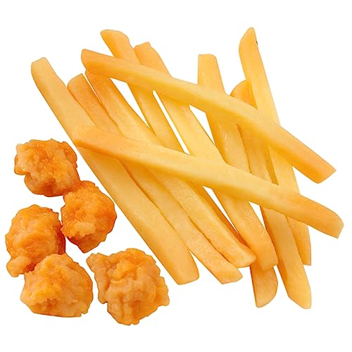 UPKOCH 15 Stücke Realistische Pommes Frites und Chicken Frikadellen Spielzeug Satz für Kinder Künstliches Fast Food Modell zum Rollenspiel und Ausstellen in Küche von UPKOCH