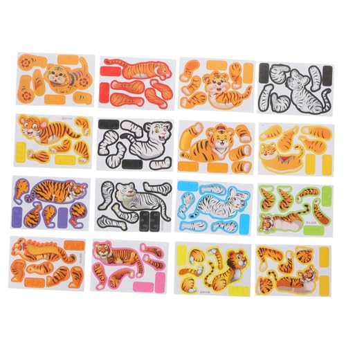 UPKOCH 150 STK Kinder Puzzle Spielzeug Lernspielzeug für Kinder Tiererkennung Spielzeug Tierform Gedächtnisspielzeug Kinderhandwerk Spielzeug Papier Zubehör 3D Schaum von UPKOCH