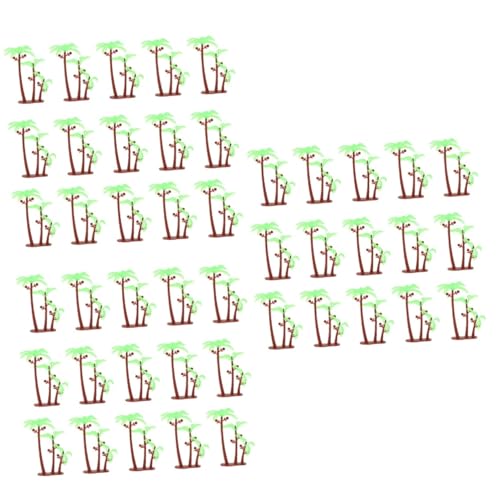 UPKOCH 150 Stk Simulierter Kleiner Kokosnussbaum Minikuchen Mini-simulation Kokosnussbaum Strandzubehör Für Kinder Hawaii-ornament Zen-gartendekoration Ornamente Plastik Kleiner Baum von UPKOCH