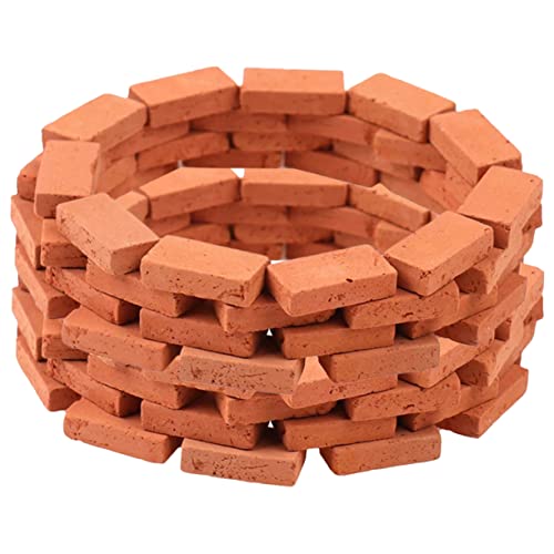 UPKOCH 150 Stück Simulierte Ziegelmodelle Mini Ziegel Löcher Kleine Materialien Blöcke Gefälschte Mini Modellziegel Sandkastenfliesen Kleine Ziegel Miniatur Ziegel Sandtisch von UPKOCH