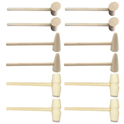 UPKOCH 15St Holzhammer Ratsche Kinderschlägel Mini-Pralinen Kleinkinder Kleinkindspielzeug Mini-Hammer Kinderhammer kleine Schlägel Holzschlägel für kleine Holzschlägel hölzern von UPKOCH