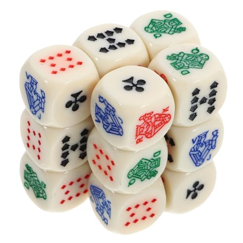 UPKOCH Tragbare Pokerwürfel 15-teiliges Set Acrylwürfel Partygeschenk Für Geburtstagsfeiern von UPKOCH