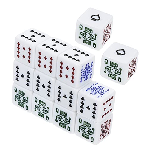 UPKOCH 16 Stück Poker Farbig Würfelspiel Mini Verrückt Große SAGT Tragbar Deck Weiß Trick Lügner Requisite Party Lügner Würfeln Jetons Craps Acryl von UPKOCH