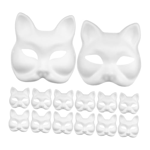 UPKOCH 16 Stück Teiliges Leere Tiermasken aus Papiermasse Atmungsaktive Diy Katzen und Fuchs Gesichtsmasken zum Bemalen Leichte Bastelmasken für Halloween Karneval Partys und Kreative UPKOCH 16 Stück Teiliges Leere Tiermasken aus Papiermasse Atmungsaktive Diy Katzen und Fuchs Gesichtsmasken zum Bemalen Leichte Bastelmasken für Halloween Karneval Partys und Kreative von UPKOCH