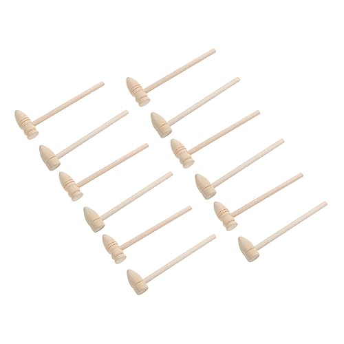 UPKOCH 16 Stück Teiliges Mini Holzhammer für Leichter Holzklopfer mit Langem Griff Vielseitig als und Spielzeughammer Sicher und Kompakt für Kreative Spielideen und Geschenkgestaltung von UPKOCH