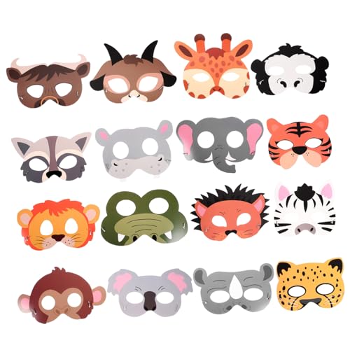 UPKOCH 16 Stück Teiliges Tiermasken aus Hautfreundlichem Papier Realistische Dschungel und Wildtiere Atmungsaktiv und Leicht für Cosplay Halloween Geburtstagsfeiern und Partydekoration UPKOCH 16 Stück Teiliges Tiermasken aus Hautfreundlichem Papier Realistische Dschungel und Wildtiere Atmungsaktiv und Leicht für Cosplay Halloween Geburtstagsfeiern und Partydekoration von UPKOCH