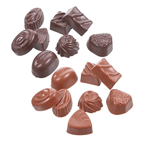 UPKOCH 16 Stück Teiliges aus PVC Simulationsschokolade Dekorative Modelle für Küche Puppenhaus Zubehör Fotorequisiten für Kreative Displays von UPKOCH