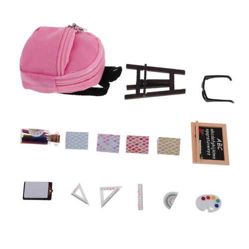 UPKOCH 16-Teiliges Set Schulmaterial Mini taschenrechner lernspielzeug Mini-Rucksäcke, Puppenhaus-Bücherregal-Zubehör Puppenhausbauzubehör Holz UPKOCH 16-Teiliges Set Schulmaterial Mini taschenrechner lernspielzeug Mini-Rucksäcke, Puppenhaus-Bücherregal-Zubehör Puppenhausbauzubehör Holz von UPKOCH
