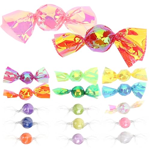 UPKOCH 17 Stück Teiliges Miniatur Zuckerwatte aus Kunststoff Bunte Fake Candy Ornamente für Party Hochzeit Puppenhaus Dekoration Farbenfrohe Mini Süßigkeiten Modelle von UPKOCH
