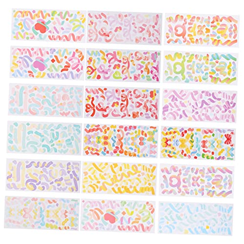 UPKOCH Scrapbook Abnehmbare Blätter Regenbogen Konfetti Aufkleber Blätter 3D Textur Handwerk Aufkleber von UPKOCH