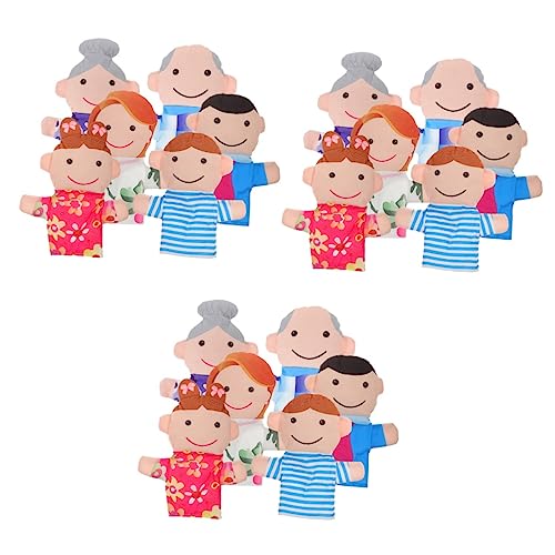 UPKOCH 18 STK Familie Handpuppe Flauschige Handpuppe Familienhandpuppe handpuppen für Erwachsene Handpuppen-Set Babyspielzeug Plüschfigurenspielzeug Puppen für Kinder Marionettenfamilie von UPKOCH