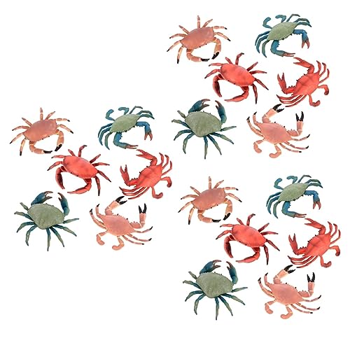 UPKOCH 18 STK Simulation Krabbe Krabbenspielzeug aus Plastik Meerestiere im Vorschulalter Modelle Kinderspielzeug pädagogisches Tiermodell künstliche haarige Krabbe Ozean von UPKOCH
