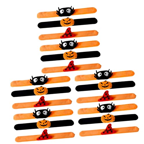 UPKOCH 18 Stck. Teiliges Halloween Schnapparmband Kreative Kürbis Hexenhut Spinne Motive Sichere Materialien Verstellbar für Erwachsene Partyzubehör und UPKOCH 18 Stck. Teiliges Halloween Schnapparmband Kreative Kürbis Hexenhut Spinne Motive Sichere Materialien Verstellbar für Erwachsene Partyzubehör und von UPKOCH