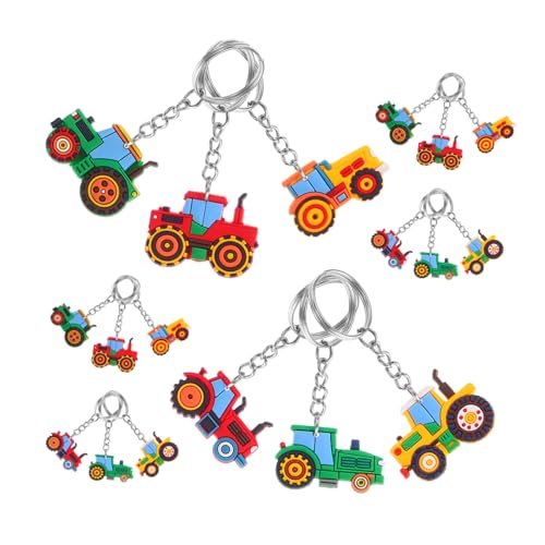 UPKOCH 18 Stück Offroad Fahrzeug Schlüsselanhänger Bau Schlüsselanhänger Traktor Schwermaschinen Herbst Baufahrzeug Zubehör von UPKOCH