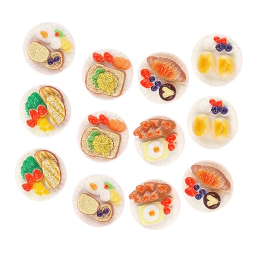 UPKOCH 18 Stück Teiliges Miniatur Lebensmittel Modell Resin Dessert Ornament Puppenhaus Dekoration Miniatur Essen und Trinken für Mini Haus Küche von UPKOCH