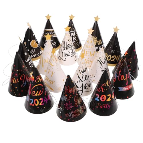 UPKOCH 18 Stück Teiliges Neujahrs Partyset mit Schwarzen und Goldenen Papierkegelhüten Design Langlebig Kindgerecht Dekorativ als Foto Requisiten und Partygeschenke UPKOCH 18 Stück Teiliges Neujahrs Partyset mit Schwarzen und Goldenen Papierkegelhüten Design Langlebig Kindgerecht Dekorativ als Foto Requisiten und Partygeschenke von UPKOCH