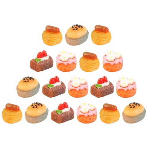 UPKOCH 18stücke Miniatur Kuchen Desserts Für Dekoration Zubehör Für Rollenspiele Spielzeug Für Mixed Style von UPKOCH