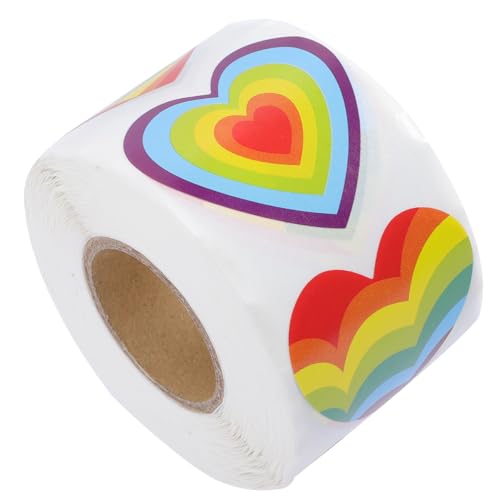 UPKOCH 1Rolle Herz Aufkleber Regenbogenfarbene Selbstklebende Sticker Für Dekoration Hochzeit Scrapbooking Und Mehr Herzform Etiketten Kreative Projekte UPKOCH 1Rolle Herz Aufkleber Regenbogenfarbene Selbstklebende Sticker Für Dekoration Hochzeit Scrapbooking Und Mehr Herzform Etiketten Kreative Projekte von UPKOCH