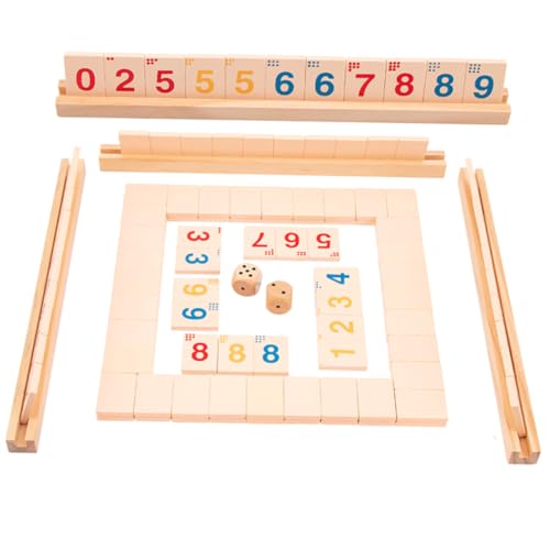 UPKOCH 1Satz Brettspiel Hölzerne Würfelspiel für Erwachsene Lernspiel für Familienfeiern Partys Spaßige Entwicklungsspiele mit Kindersicheren Materialien von UPKOCH