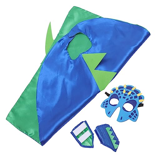UPKOCH 1Satz Dinosaurier Kostümset Für Teiliges Cosplay Mit Maske Und Umhang Für Halloween Fasching Und Kreative Partys Leistungsstarkes Partyzubehör Für Kleine Dino Fans von UPKOCH