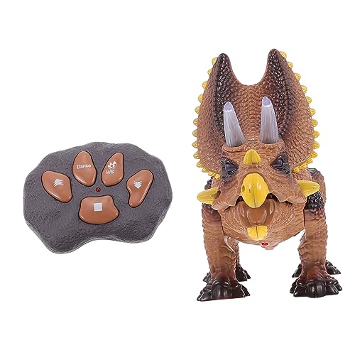 UPKOCH 1Satz Elektrisches Dinosaurier Leuchtender Triceratops Mit Musik Und Geräuschen Ferngesteuertes Dino Für Geschenkidee Ohne Batterien von UPKOCH