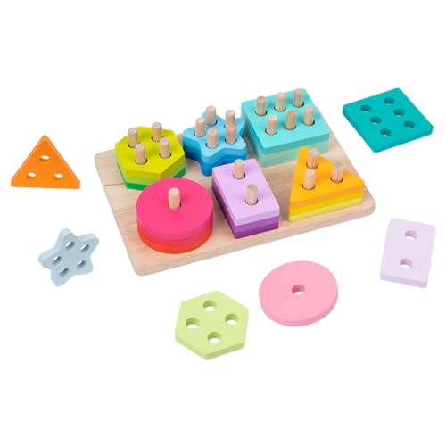 UPKOCH 1Satz Holzsortier Stapelspielzeug für Geometrische Fördert Feinmotorik Kreativität Sicheres Holzspielzeug Bunten für Kleinkinder Ab Jahr UPKOCH 1Satz Holzsortier Stapelspielzeug für Geometrische Fördert Feinmotorik Kreativität Sicheres Holzspielzeug Bunten für Kleinkinder Ab Jahr von UPKOCH