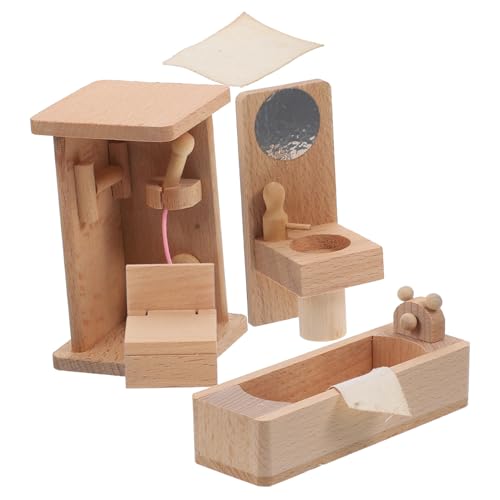 UPKOCH 1Satz House Holz Puppenhaus Möbel Realistische Miniaturmöbel für DIY Puppenhaus Dekoration für Kreative Rollenspiele und Fotografie Teiliges Badezimmermöbel UPKOCH 1Satz House Holz Puppenhaus Möbel Realistische Miniaturmöbel für DIY Puppenhaus Dekoration für Kreative Rollenspiele und Fotografie Teiliges Badezimmermöbel von UPKOCH