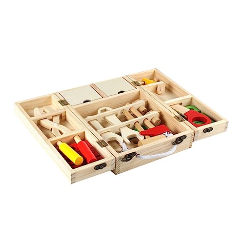 UPKOCH 1Satz Lernspielzeug Werkzeugkasten Für Teiliges Werkzeugspielzeug Rollenspiel Requisiten Für Jungen Und Fördert Farberkennung Und Hand Augen Koordination von UPKOCH
